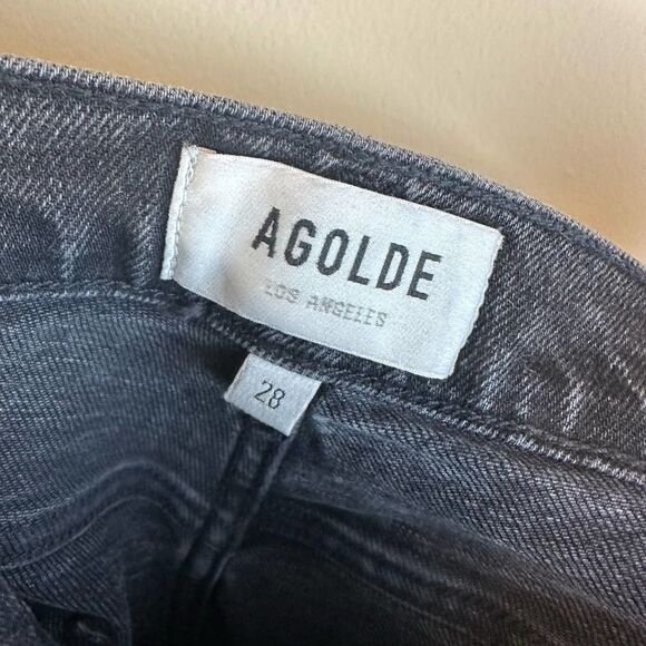 Agolde Stone Wash‎ Lyle Frayed Black Jeans 30 Read - Picture 4 of 9